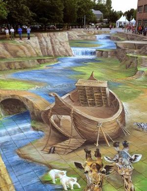 Arca de Noé pintada en 3D