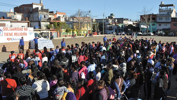 Villa 20 recibió 2,5 toneladas de alimentos