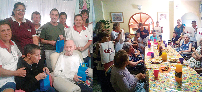 El trabajo del Grupo Caleb en geriátricos de todo el país