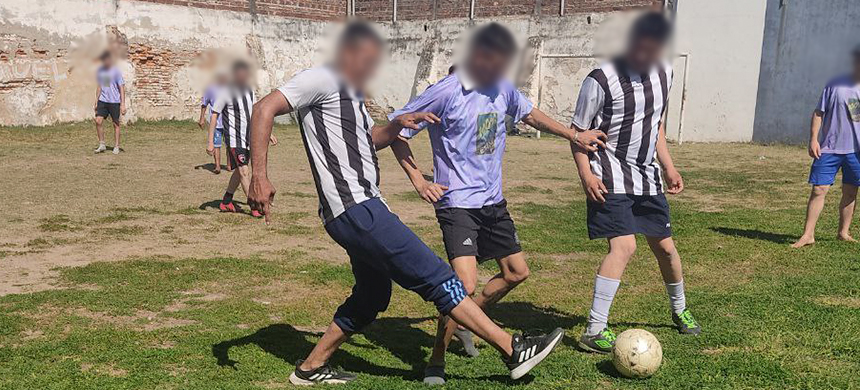 El Socioeducativo organizó una jornada de fútbol en un penal juvenil